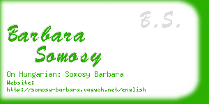 barbara somosy business card